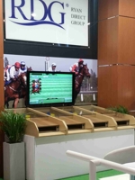 4 player horse racing game at exhibition booth