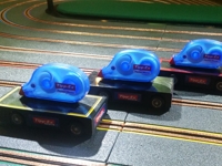Customised and branded scalextric cars